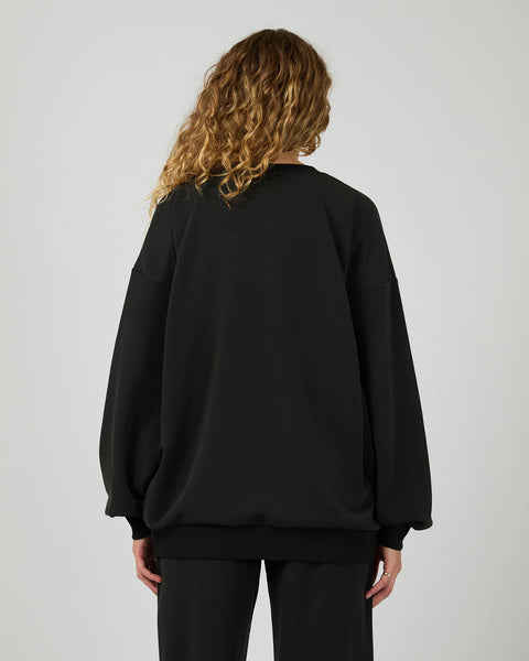 ALL ABOUT EVE - LUXE ACTIVE BOX CREW - BLACK