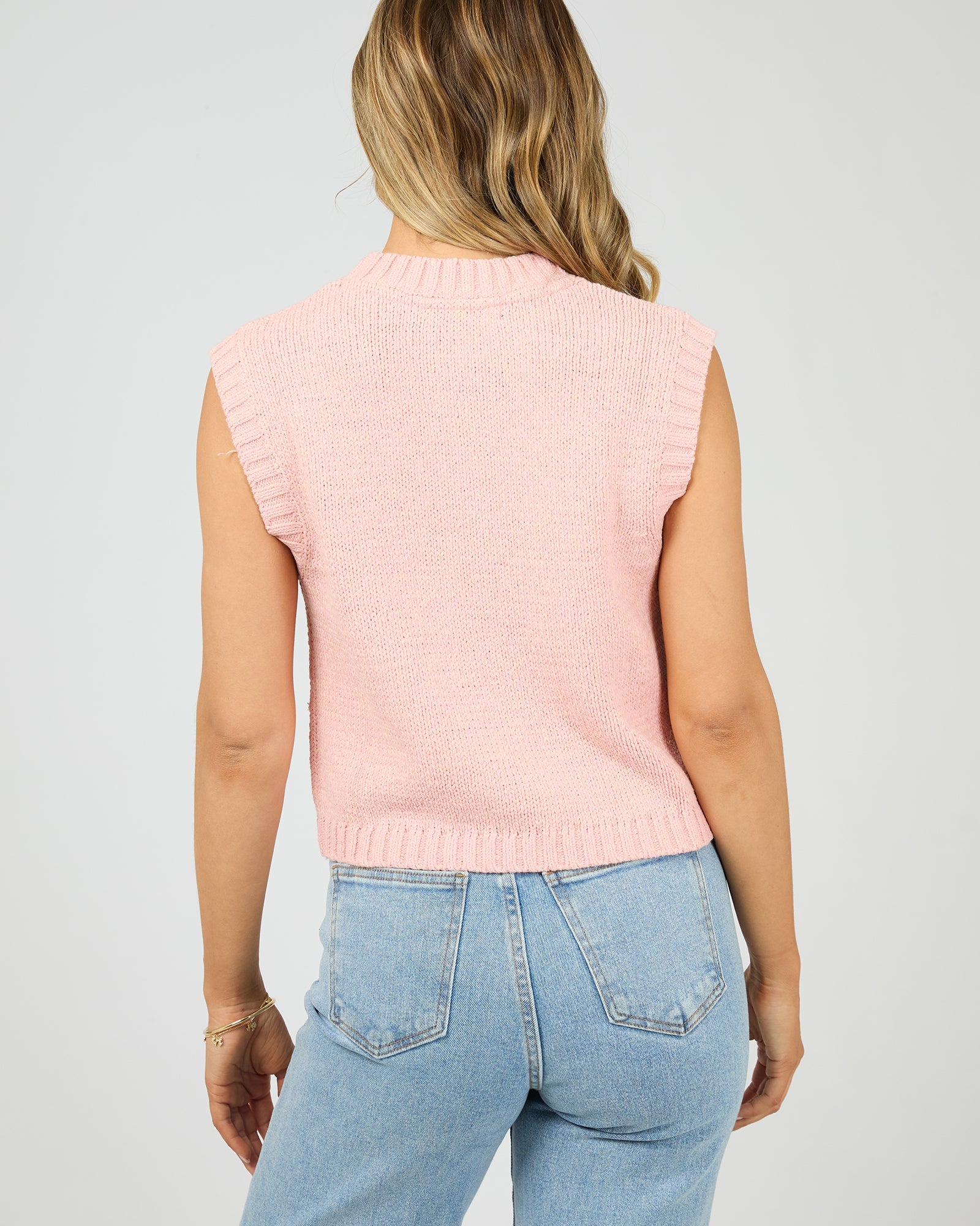 ALL ABOUT EVE - TALULLAH KNIT VEST - ROSE