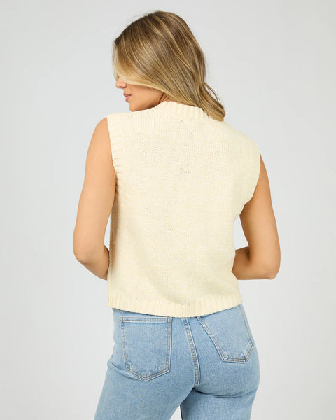ALL ABOUT EVE - TALULLAH KNIT VEST - VINTAGE WHITE