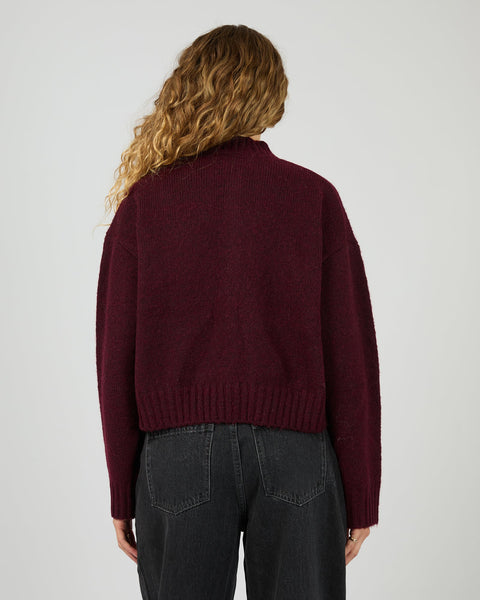 ALL ABOUT EVE - ROSALIA CARDIGAN - WINE