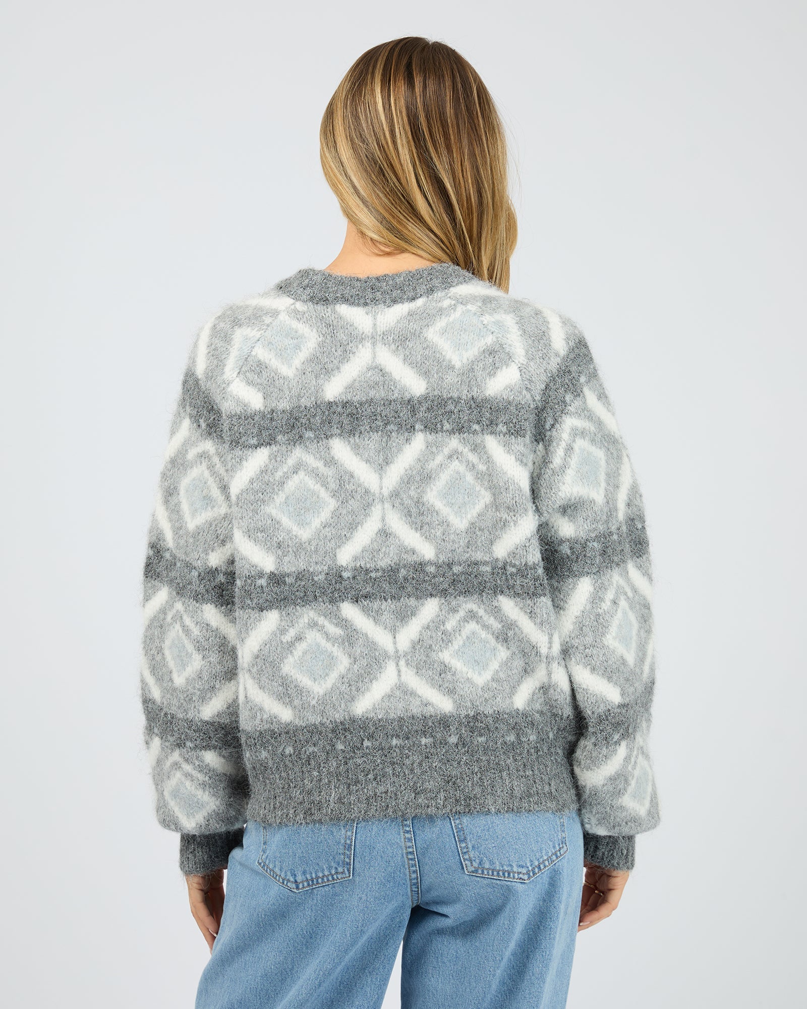 ALL ABOUT EVE - ZOIA KNIT CREW - CHARCOAL