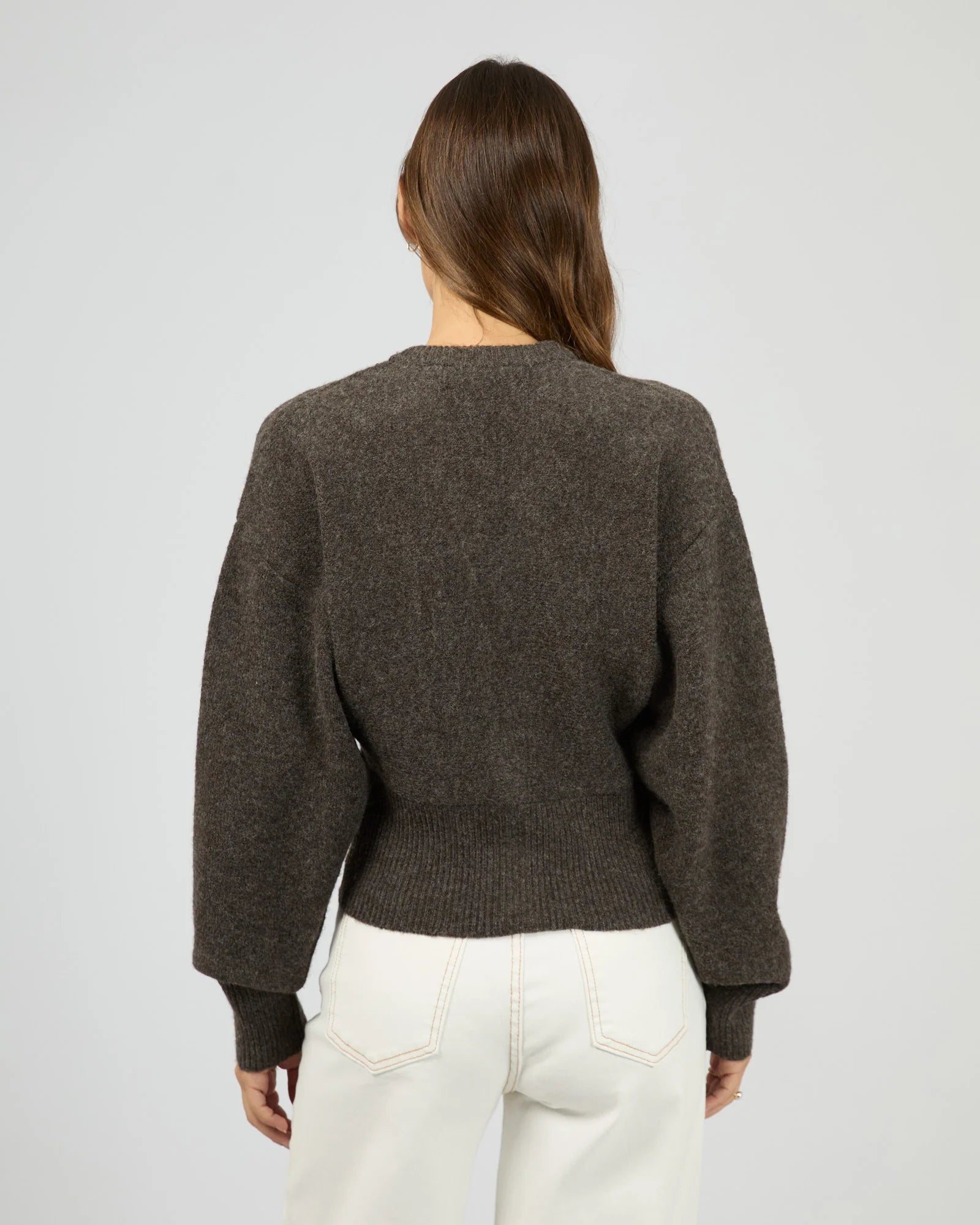 ALL ABOUT EVE - NELLY KNIT CARDI - BROWN