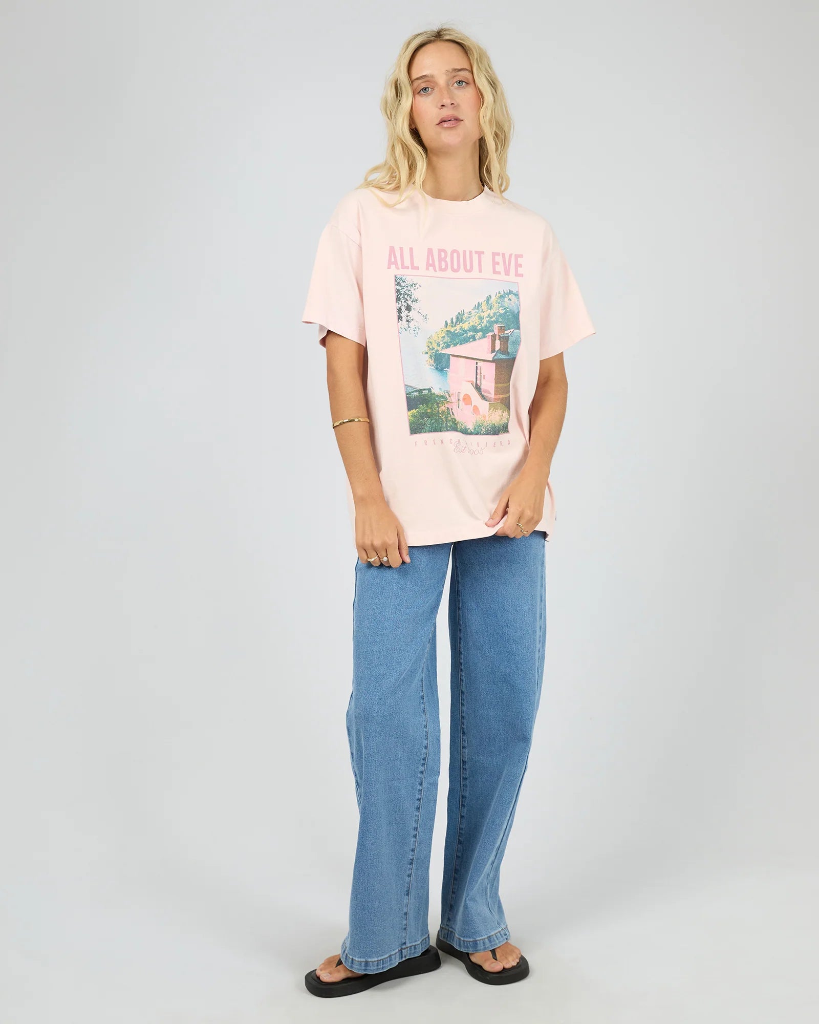 ALL ABOUT EVE - PROVENCE RELAXED TEE - PALE PINK