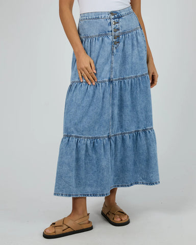 All About Eve - COCO DENIM MAXI SKIRT - LIGHT BLUE