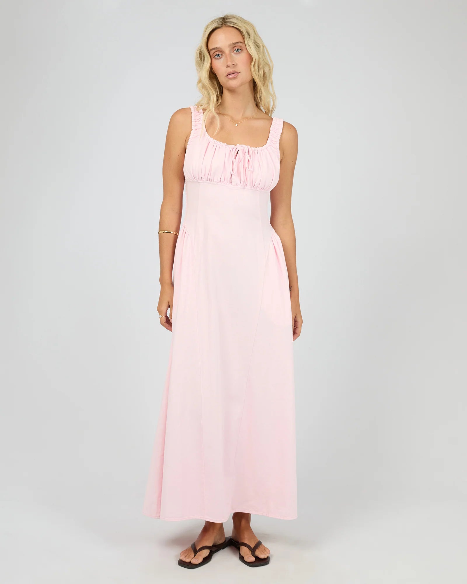 ALL ABOUT EVE - POPPY DENIM DRESS - LIGHT PINK