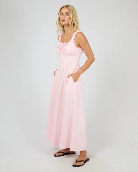 ALL ABOUT EVE - POPPY DENIM DRESS - LIGHT PINK