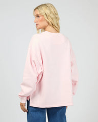 ALL ABOUT EVE - WASHED BOX CREW - LIGHT PINK