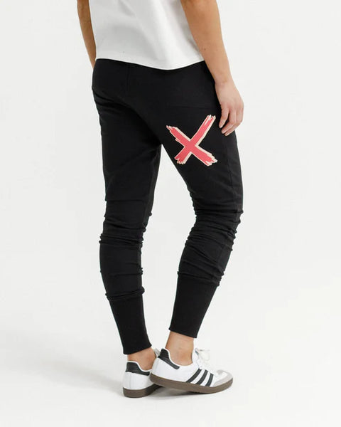 HOMELEE - ALPINE APARTMENT PANTS - BLACK w CORAL SHADOW X
