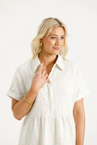 Homelee LOLO DRESS - CREAM DAISIES