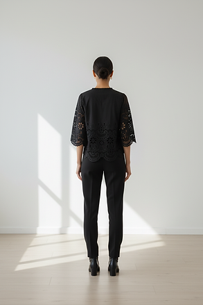 HARLEM - AVA TOP - BLACK
