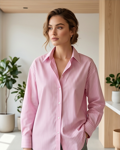 HARLEM - ASHLEY SHIRT - PINK STRIPE