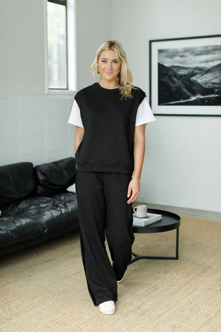 Homelee ALPINE SAILOR TEE - BLACK w BLACK X