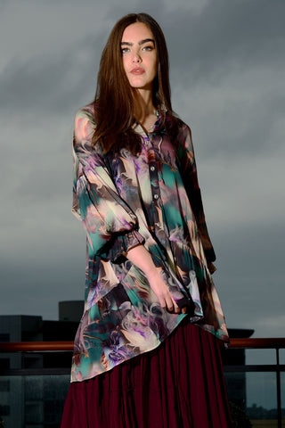 Curate By Trelise Cooper -SOFT FOCUS BLOUSE - WATERLILY