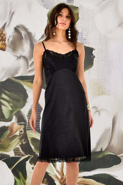 TRELISE COOPER BOUDOIR SLIP - BLACK