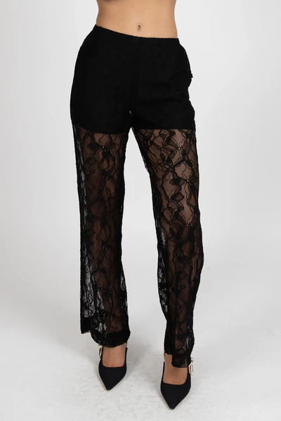 FEDERATION - LACES PANTS - BLACK