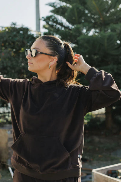 ROSE ROAD - NASH HOODIE - COCOA VELOUR