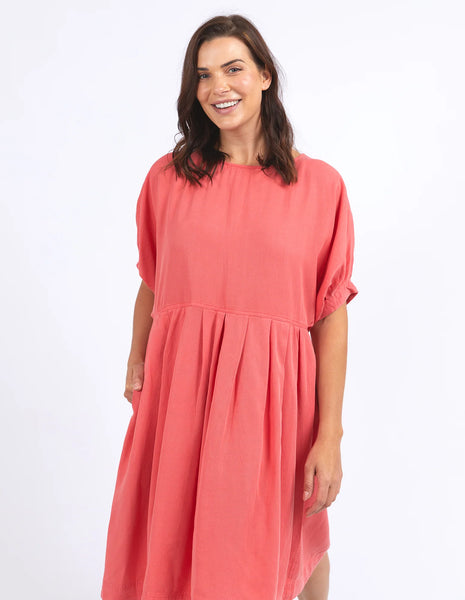 ELM  BLISS RELAXED DRESS - WATERMELON CRUSH