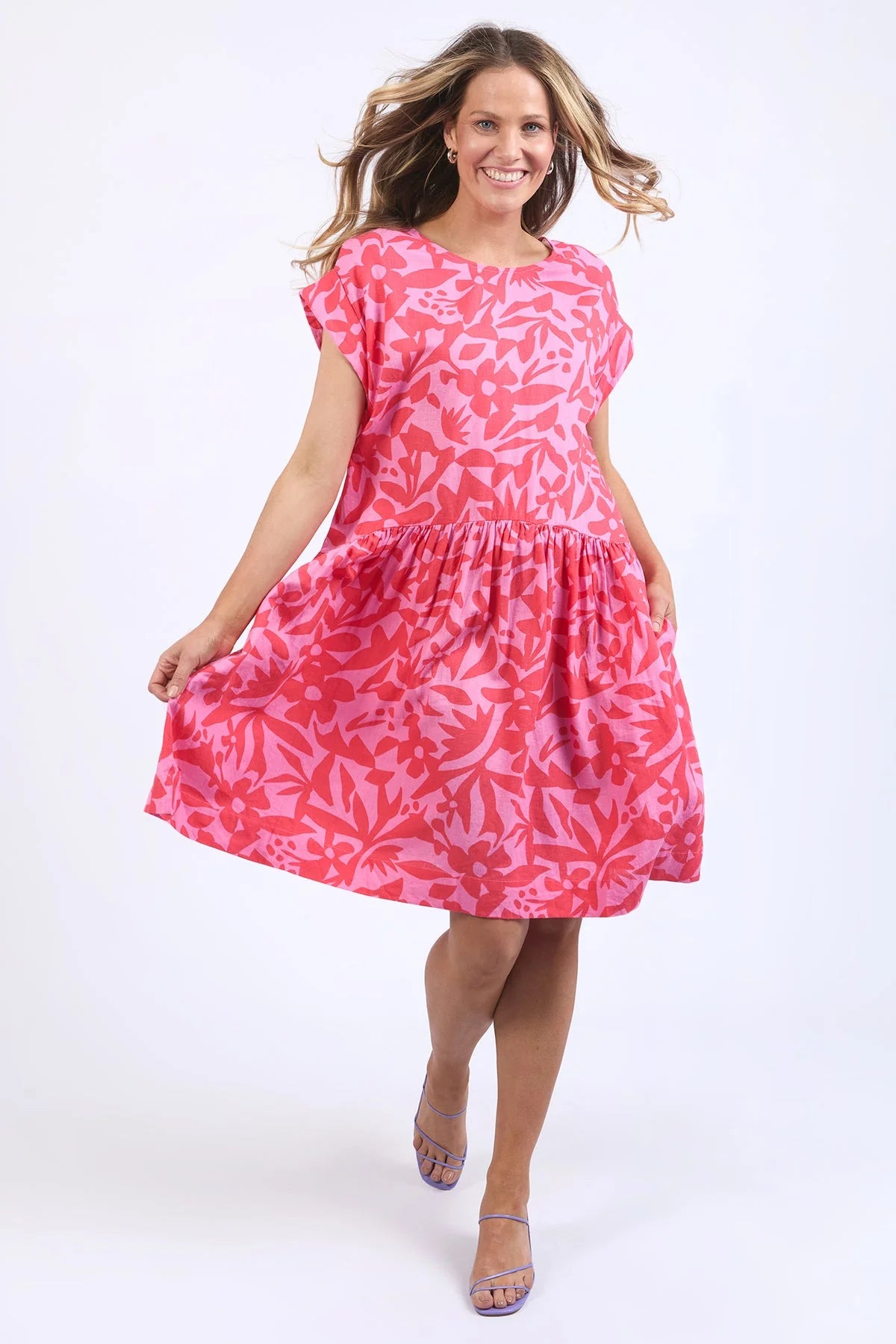 ELM  SUNSET HOUR DRESS - STRAWBERRY