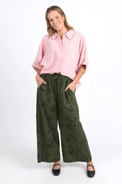 ELM  BRAMBLE WIDE LEG PANT - CLOVER