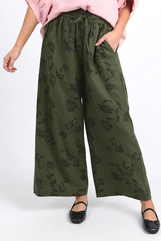 ELM  BRAMBLE WIDE LEG PANT - CLOVER