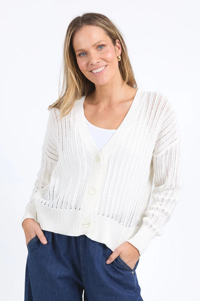 ELM - SASHA LIGHTWEIGHT CARDI - MARSHMALLOW