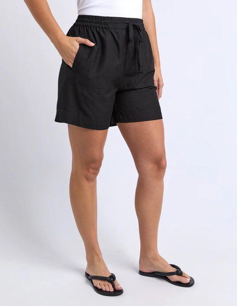 ELM - MARGI LONG LINE SHORT - BLACK