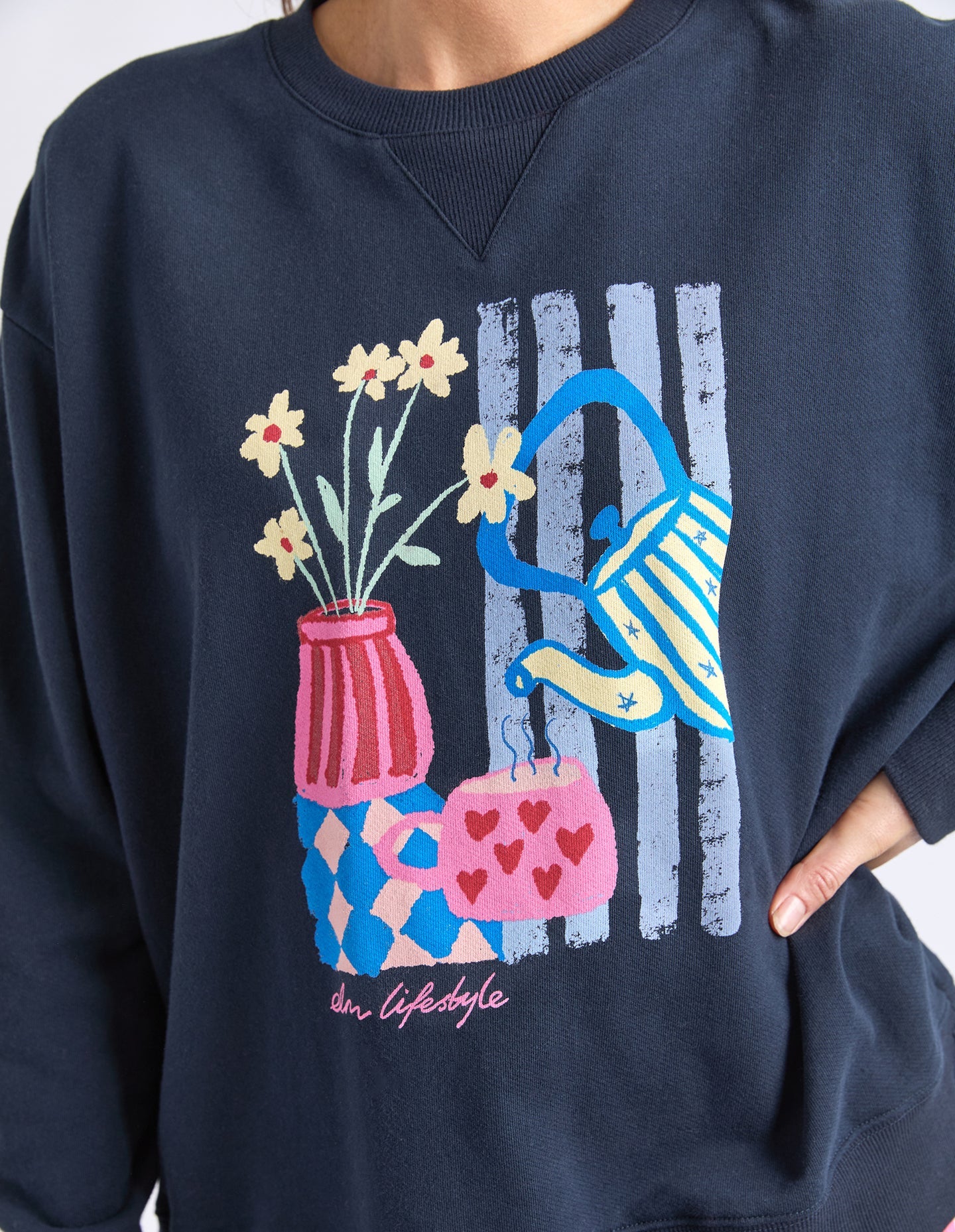ELM - FILL YOUR CUP CREW - NAVY