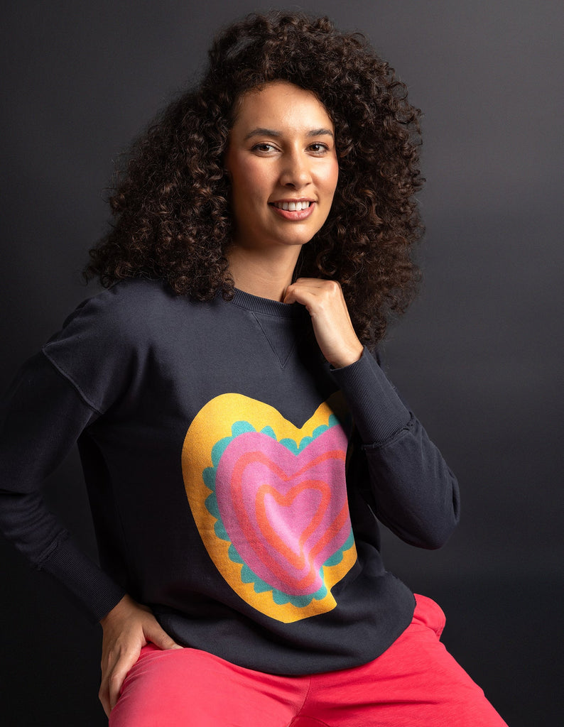 ELM - FLAMING HEART CREW - NAVY