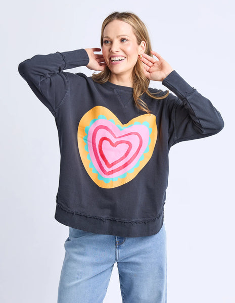 ELM - FLAMING HEART CREW - NAVY