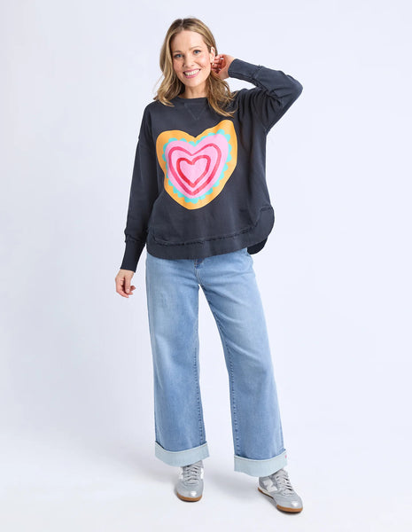 ELM - FLAMING HEART CREW - NAVY