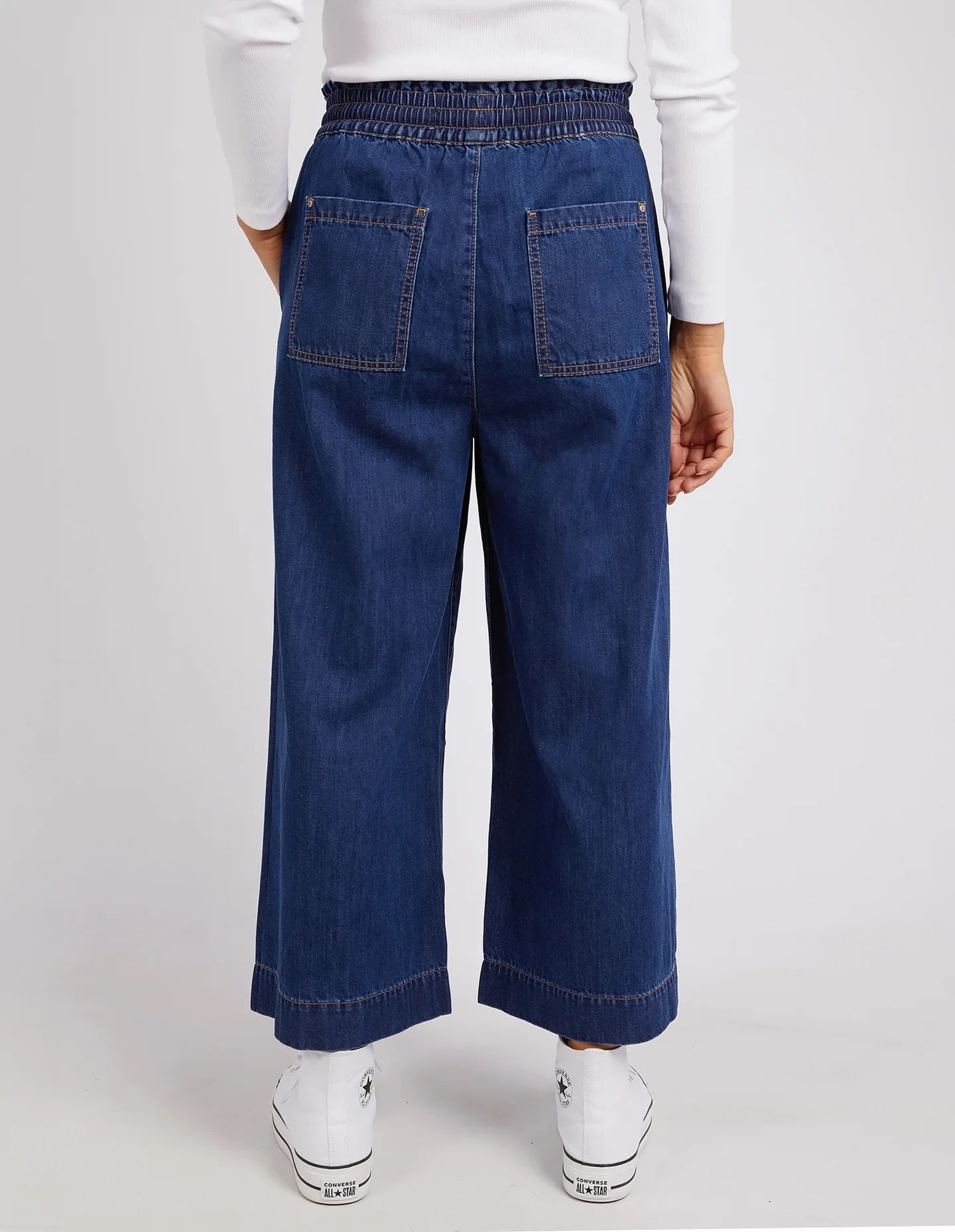 ELM -GRETA WIDE LEG PANT - DARK BLUE