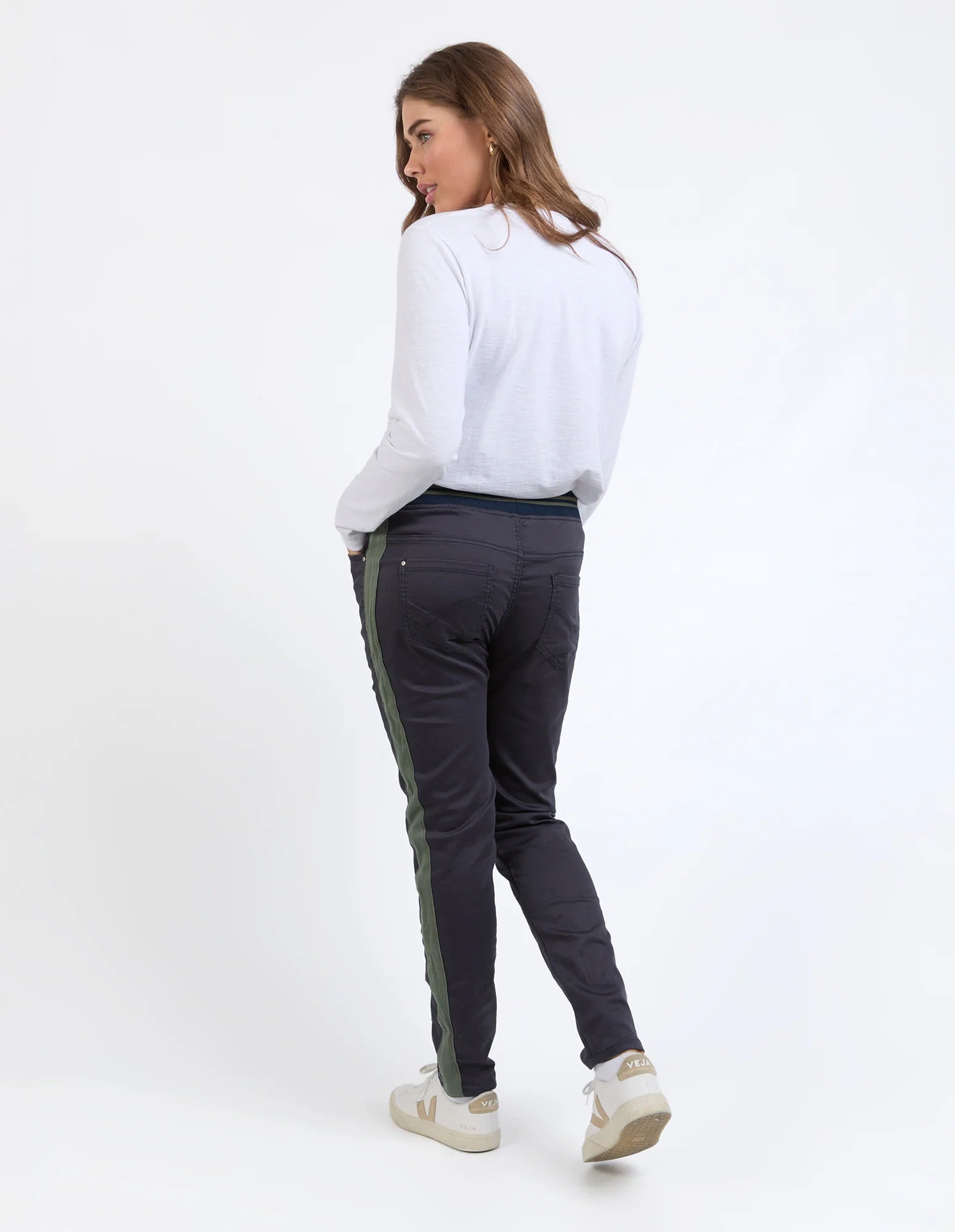 ELM  - MARGO JOGGER w SIDE TAPE - NAVY/KHAKI
