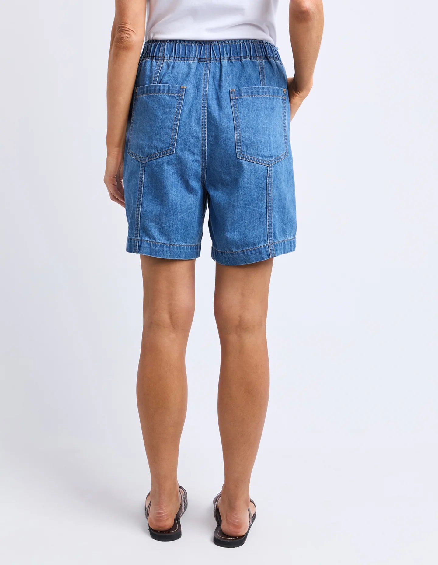 ELM - JOVIE DENIM SHORT - MID BLUE WASH