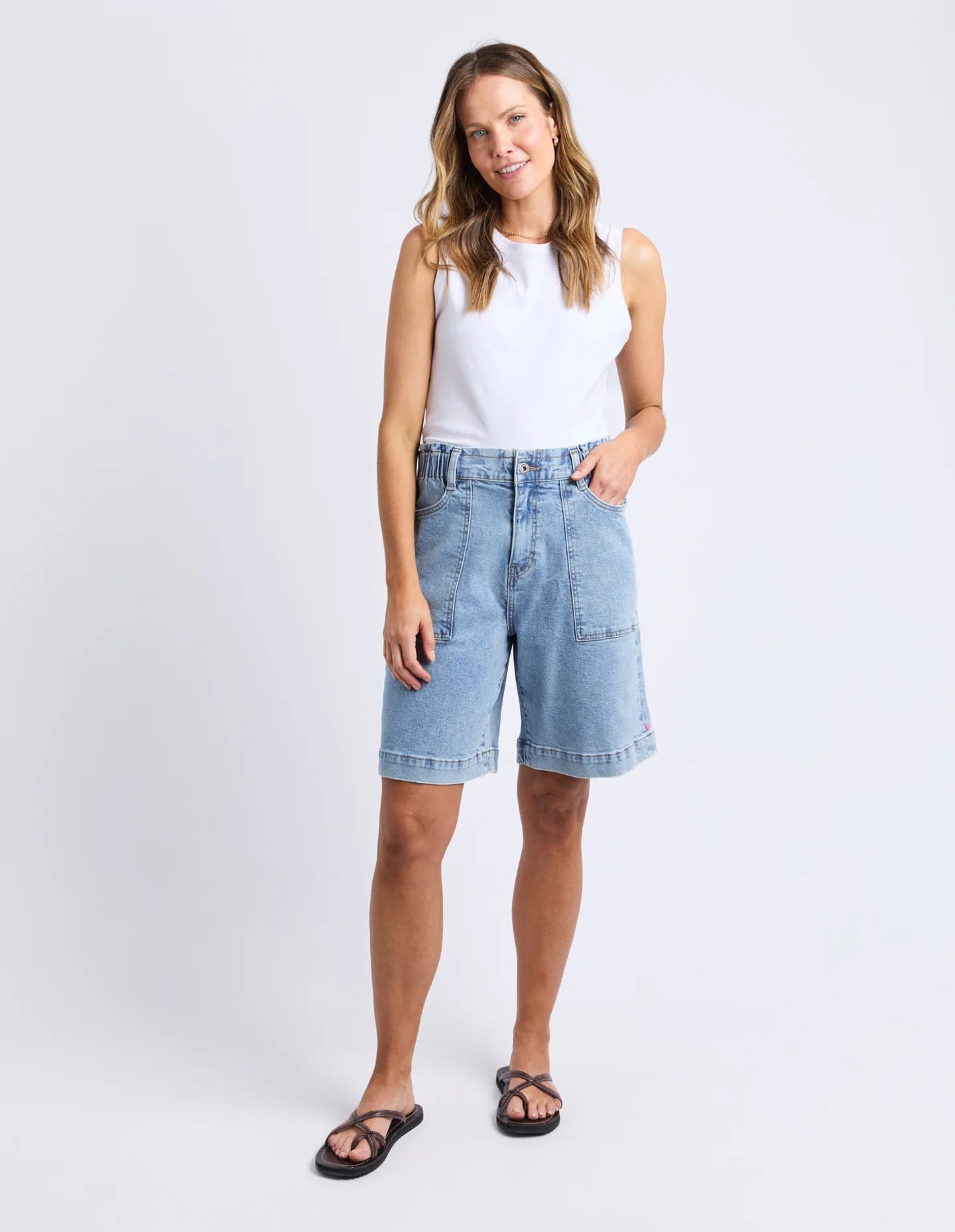 ELM - ATLAS LONG DENIM SHORT - BLUE