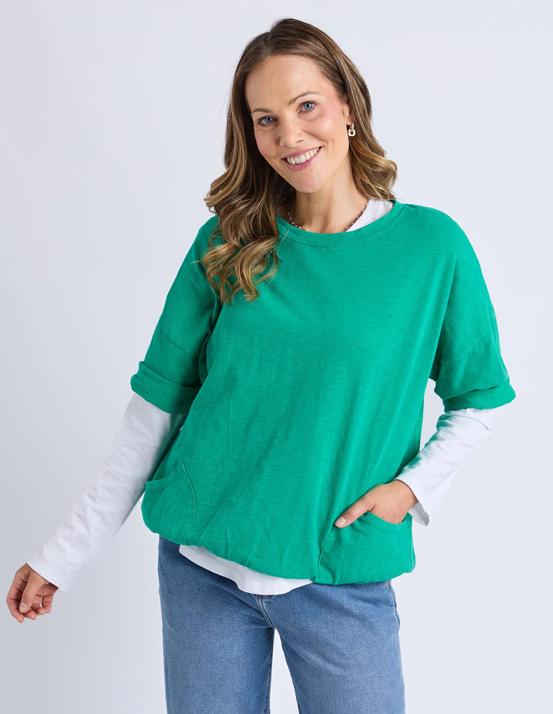 ELM FUNDAMENTAL MAZIE SWEAT - TURQUOSIE ( EMERALD GREEN )
