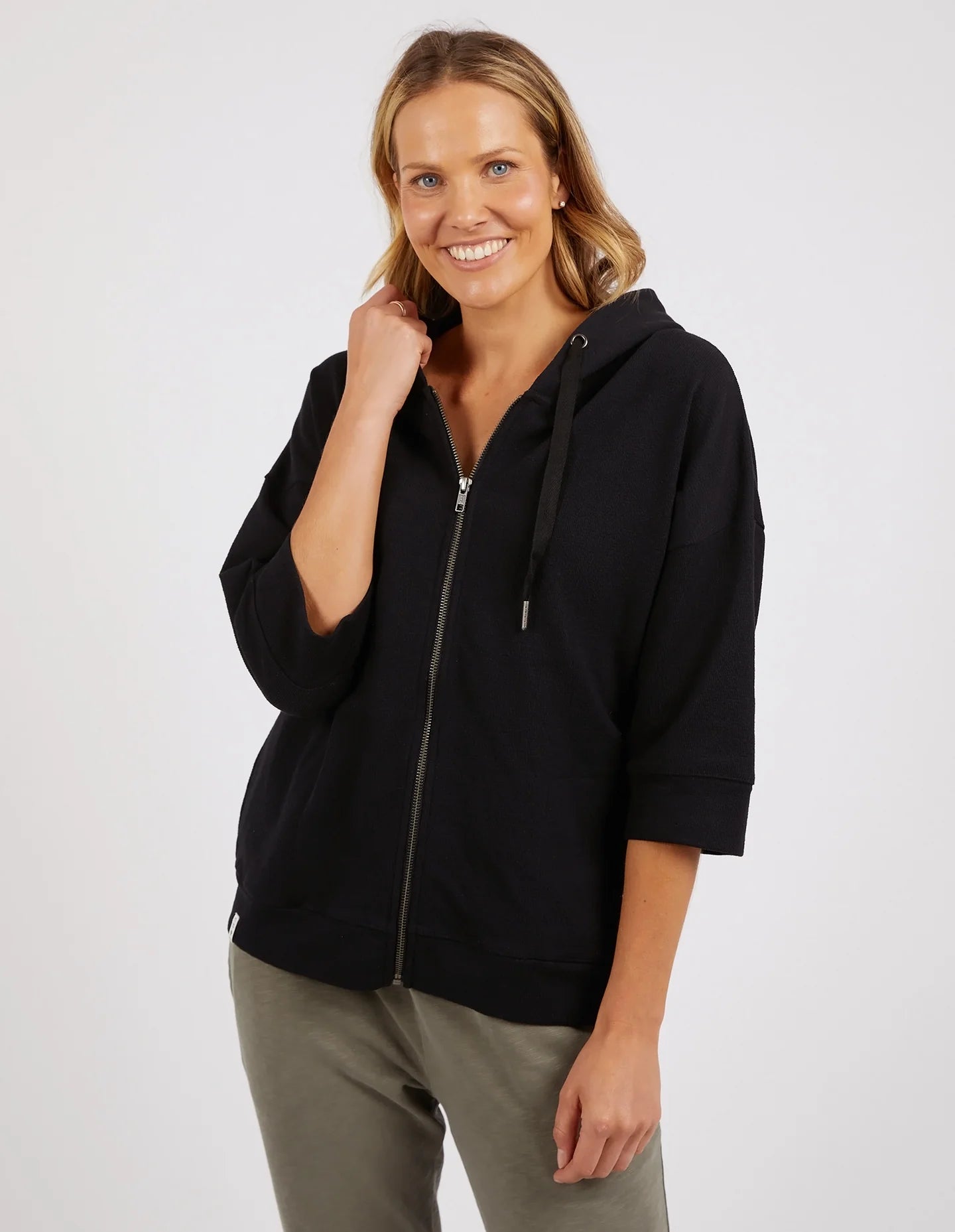 ELM - BEACHY ZIP HOODIE - BLACK