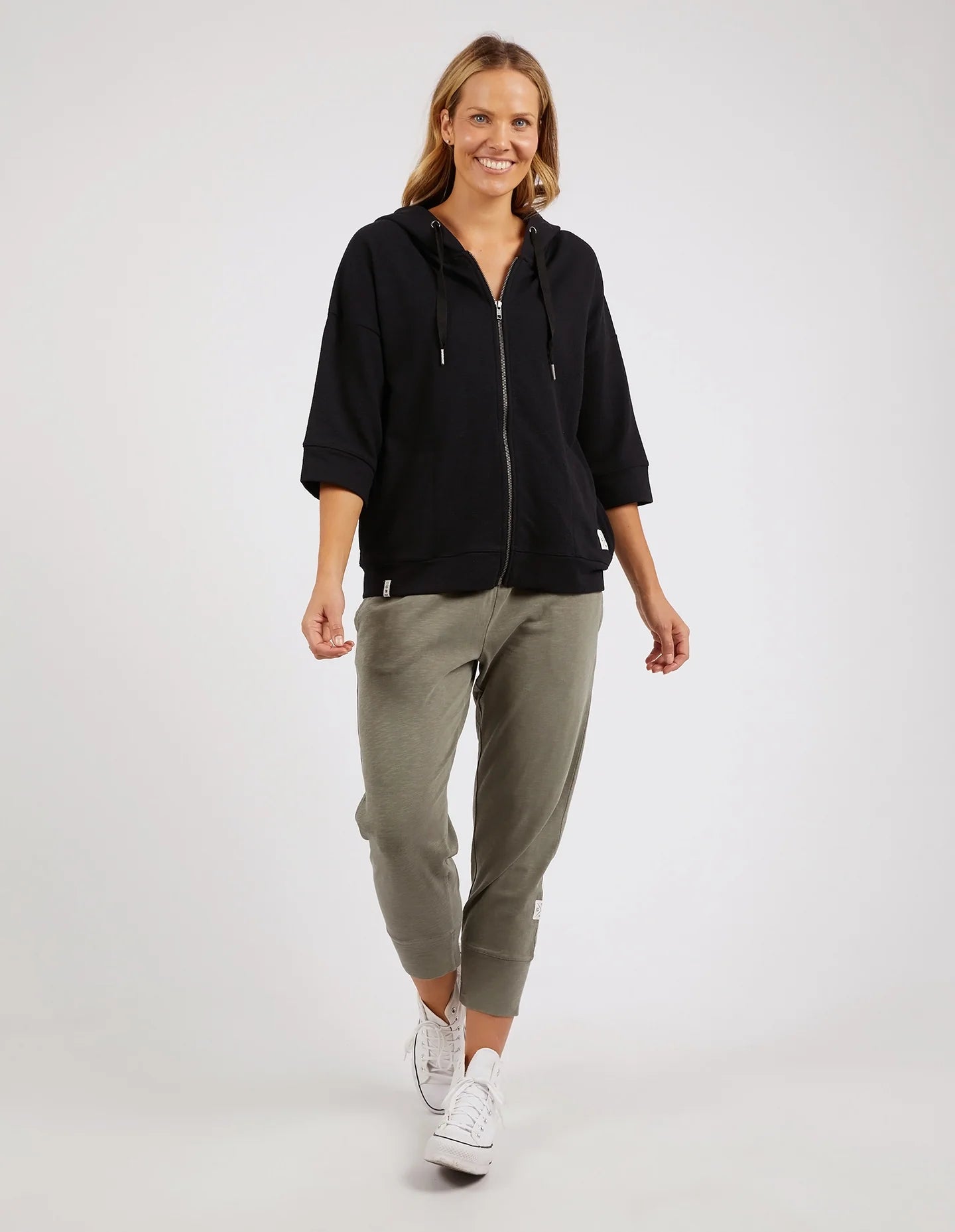 ELM - BEACHY ZIP HOODIE - BLACK