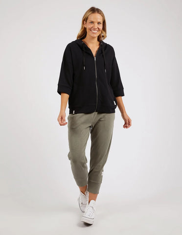 ELM - BEACHY ZIP HOODIE - BLACK