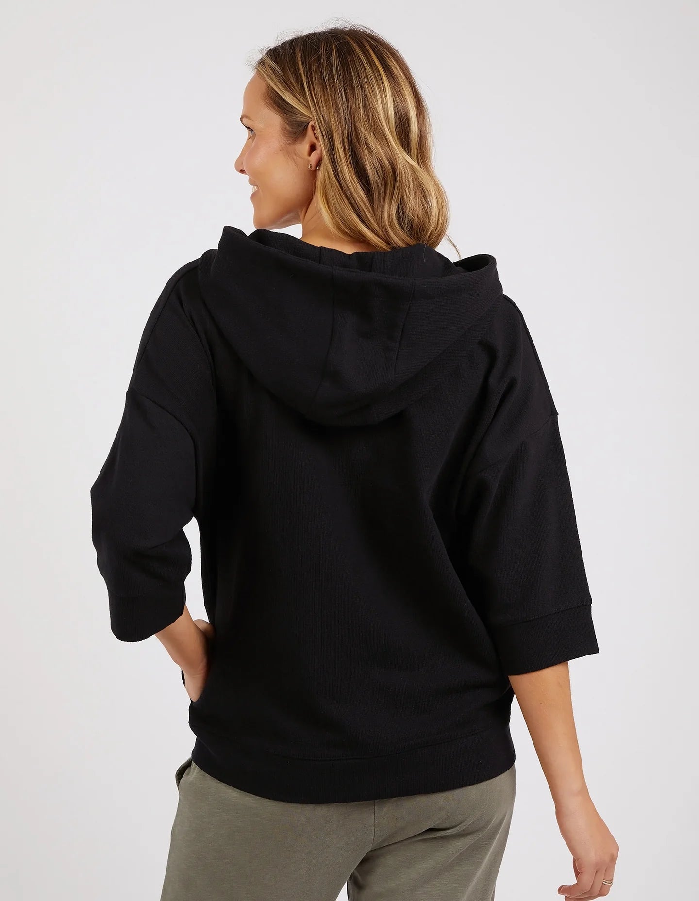 ELM - BEACHY ZIP HOODIE - BLACK