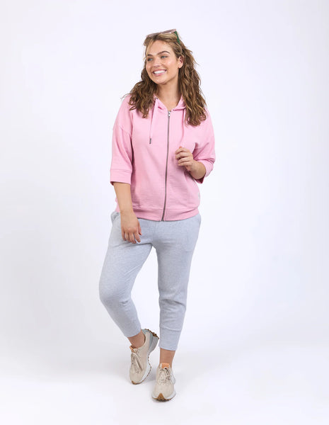 ELM - BEACHY ZIP HOODIE - SOFT PINK
