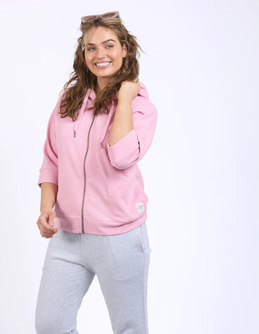 ELM - BEACHY ZIP HOODIE - SOFT PINK