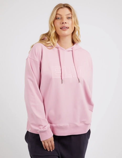 ELM  APPLIQUE HOODY - PEONY PINK