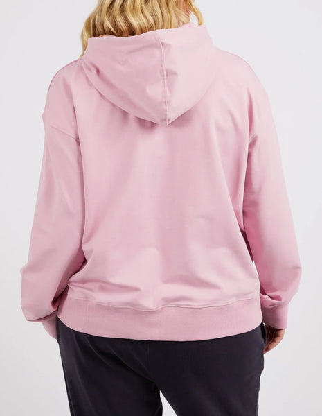 ELM  APPLIQUE HOODY - PEONY PINK