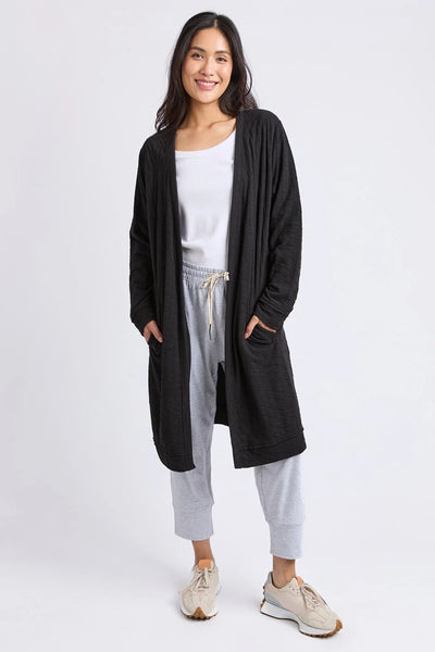 ELM - HAVEN JERSEY CARDI - BLACK