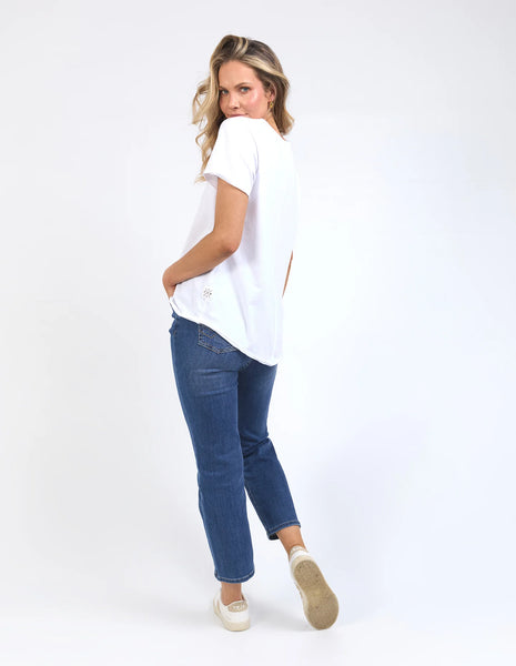 ELM  FUNDAMENTAL VEE TEE - WHITE