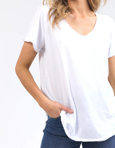 ELM  FUNDAMENTAL VEE TEE - WHITE