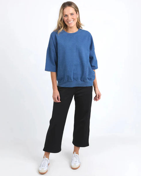 ELM - MAZIE SWEAT - DENIM LOOK - WASHED BLUE