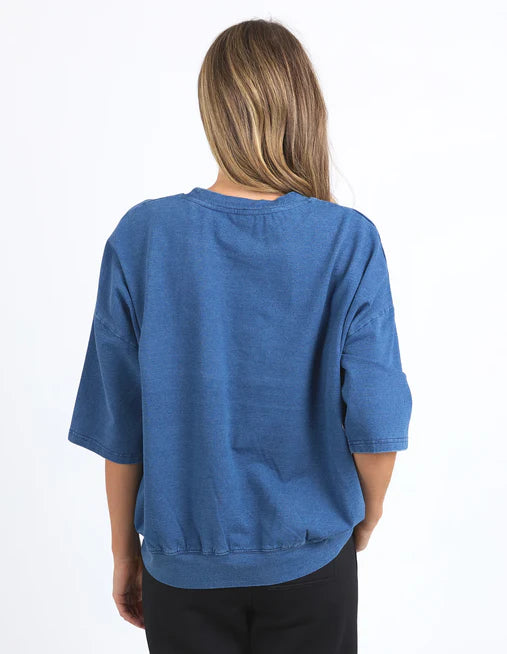 ELM - MAZIE SWEAT - DENIM LOOK - WASHED BLUE