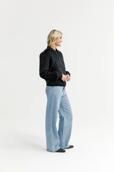 HOMELEE - WYLD BOMBER - BLACK QUILT