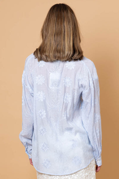 AMAYA NINA EMBROIDERED SHIRT - LIGHT BLUE